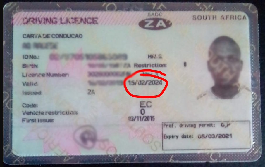 South African Driver's Licence
